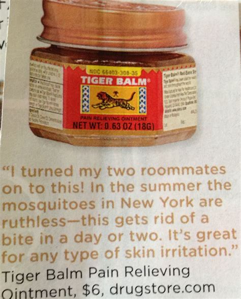 does tiger balm work on mosquito bites