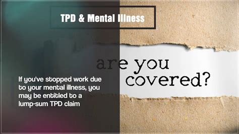 does tpd cover mental health