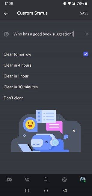 does your discord status change automatically on mobile