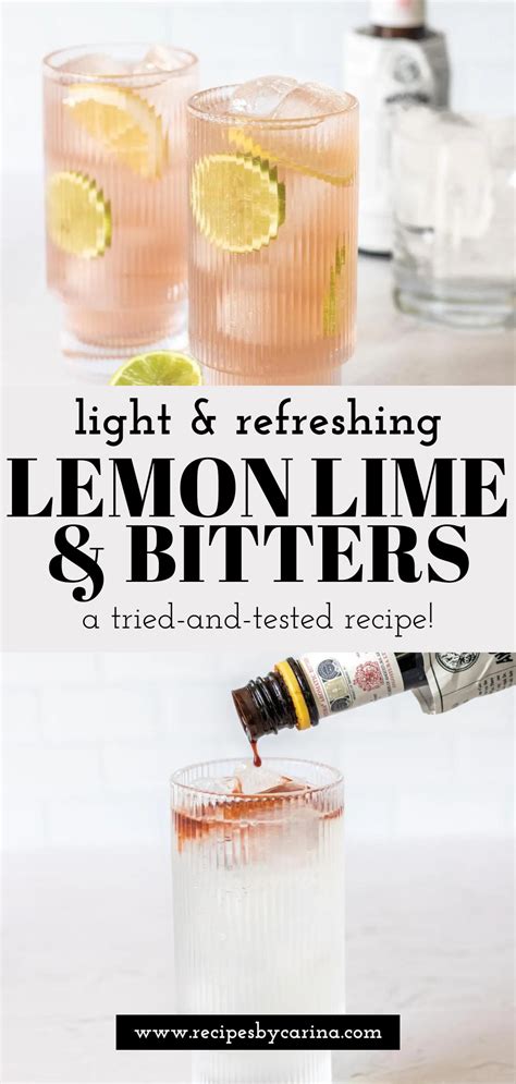 Lemon, Lime and Bitters Recipe Homemade