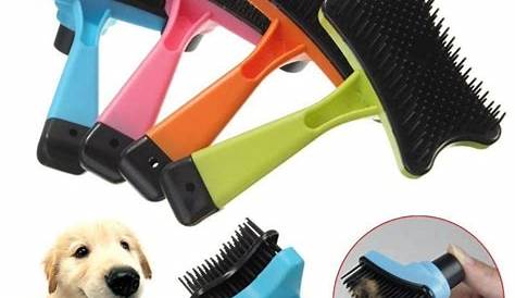 4 Colors Pet Grooming Brush Self Cleaning Slicker Plastic Brushes for