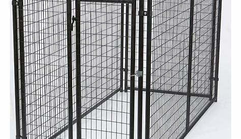 KennelMaster 10 ft. x 5 ft. x 6 ft. Black PowderCoated Chain Link