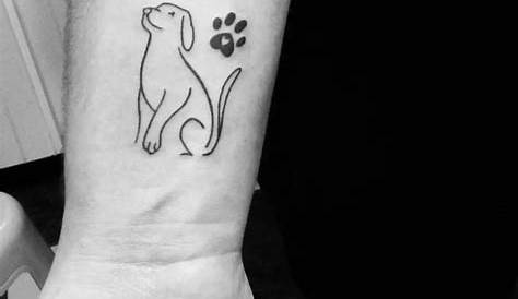 30 Best Dog Outline Tattoo Designs - The Paws
