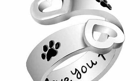 Paw dog ring, Dog jewelry, Paws ring ,Animal jewelry, Unique Wedding