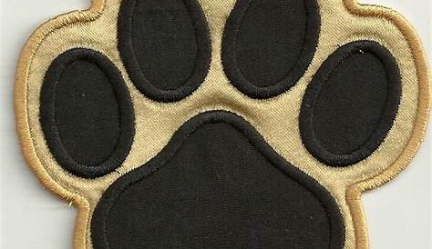 Paw print patch dog paw iron on patch. | Etsy