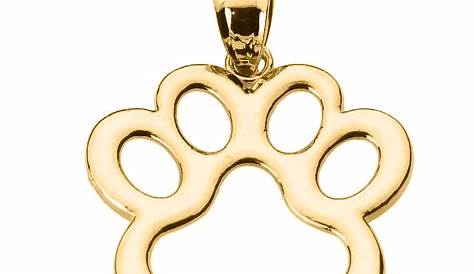 Dog Paw Print Necklace Dainty Pendant Puppy Paw Print Lover Pet