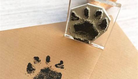 Paw Print Stamp Dog Paw Stamp Custom Puppy Paw Print Rubber | Etsy