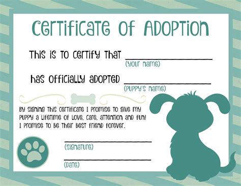 Kitten Adoption Certificate regarding Service Dog Certificate Template