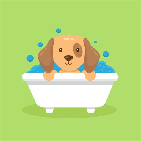 Dog Bathing Cartoon