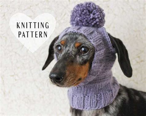 Dog Bobble Hat Knitting Pattern