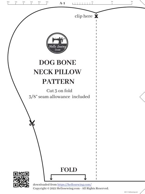 Dog Bone Pillow Pattern Printable