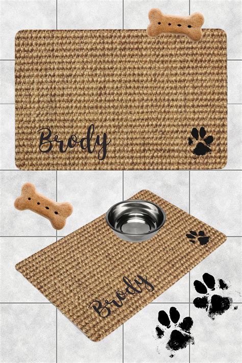 dog bowl and dog mats personalized