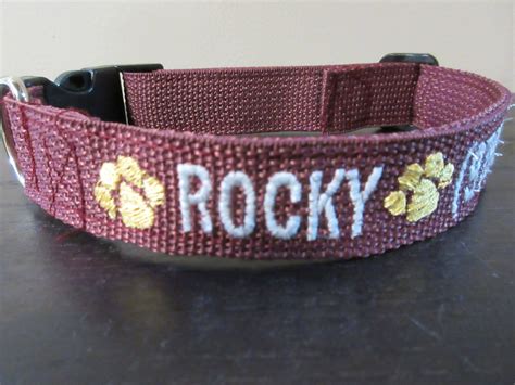Dog Collars with Names Embroidered