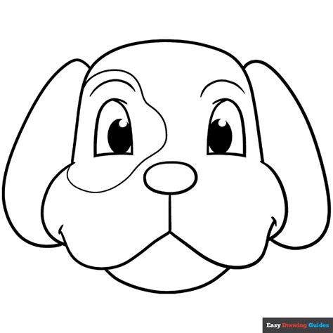 Dog Head Coloring Pages Cartoon