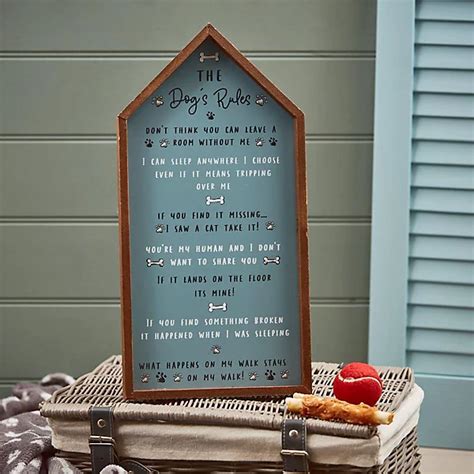Dog House Rules Plaque