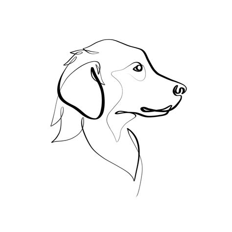 dog line drawing easy