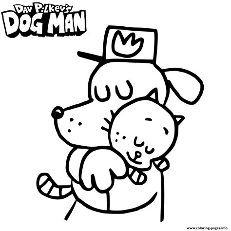 dog man and cat kid coloring pages