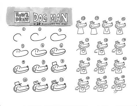 dog man books how to draw
