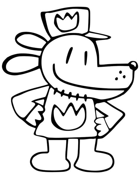 dog man characters coloring pages
