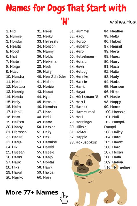 dog names that start with an h