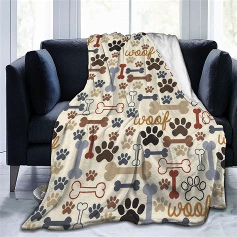 Dog Print Throw Blanket
