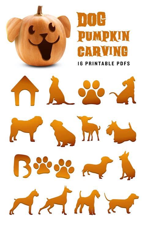 Dog Pumpkin Stencils Printable