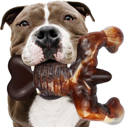 Dog Chew Toys for Aggressive Chewers, Indestructible Tough Durable Squeaky Interactive Dog Toys