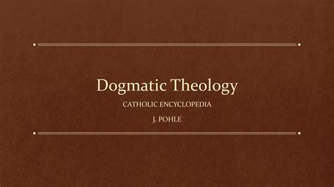 dogmatic theology catholic