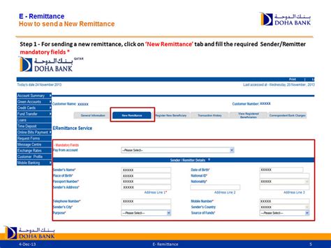 doha bank international transfer rate