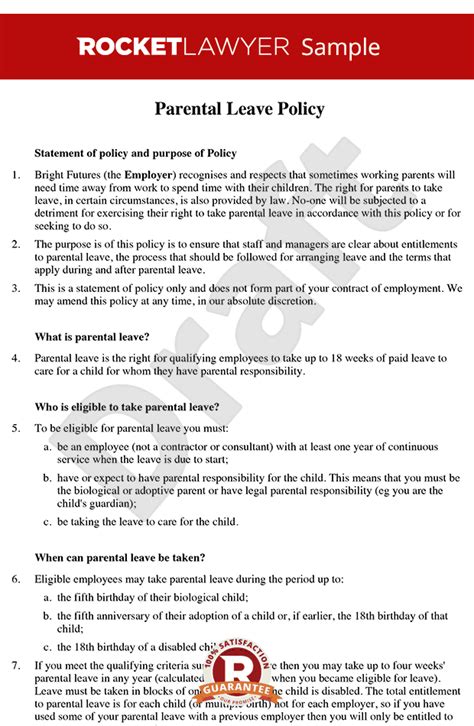 doi parental leave policy