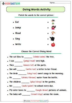 doing words worksheet for class 3 with answers pdf