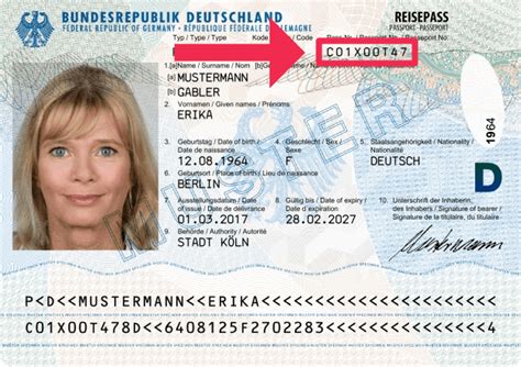 dokumentennummer reisepass deutschland