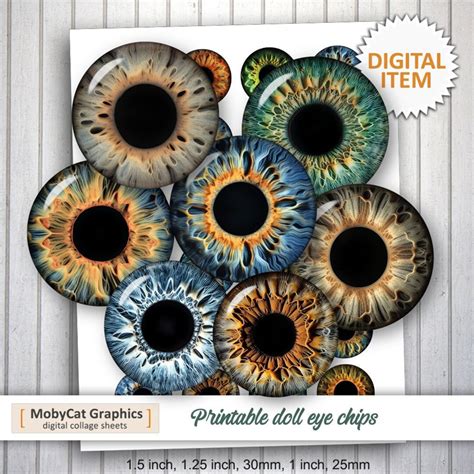 Doll Eye Chips Sheet Printable