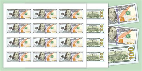 Dollar Bill Printable Counting Game