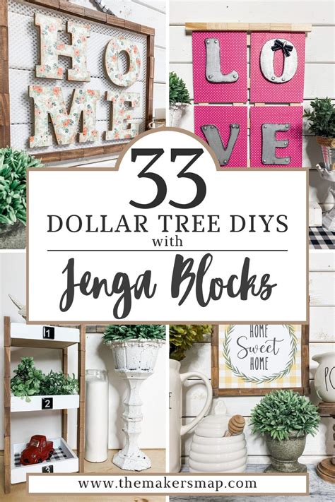 Dollar Tree Jenga Blocks Crafts
