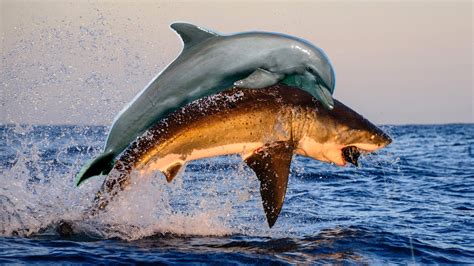 dolphin eating shark
