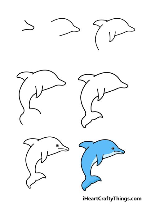 Simple Dolphin Drawing at Explore collection of