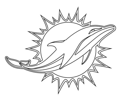 dolphins logo coloring page