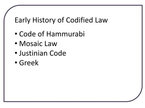 Domain Of Codified Law