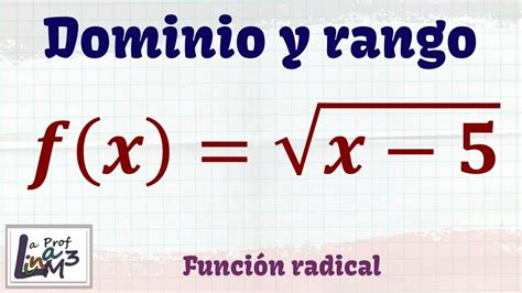 Dominio Y Rango De Una Funcion Radical Ejercicios Resueltos