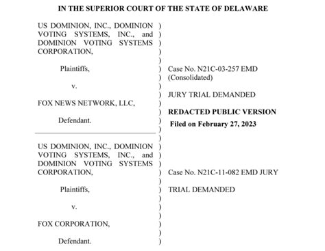 dominion defamation lawsuit status