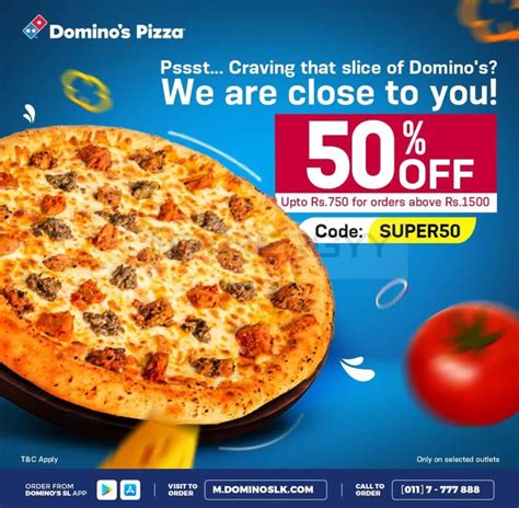 domino's 50% off coupon