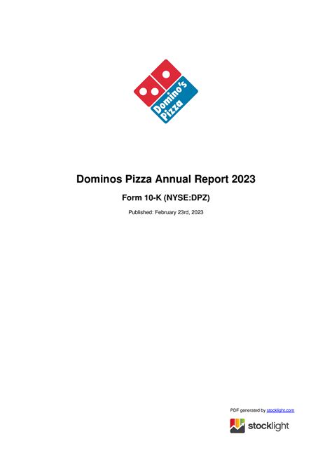 domino's annual report 2023