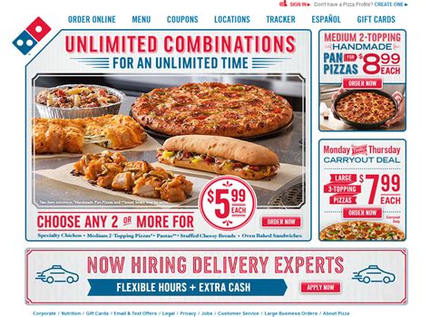 domino's delivery deals