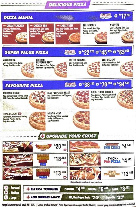 domino's menu and new items 2023