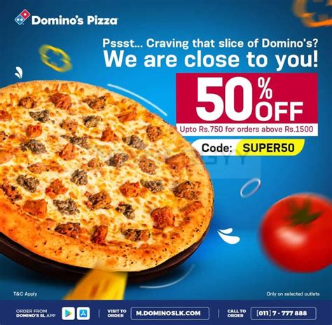 domino's pizza 50% off