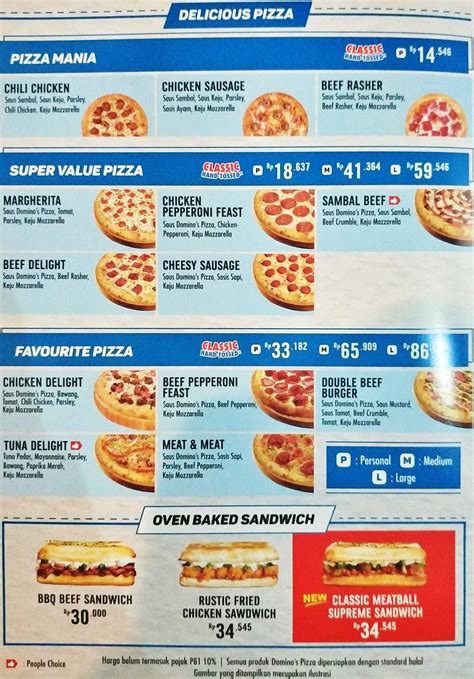 domino's pizza appleton delivery menu