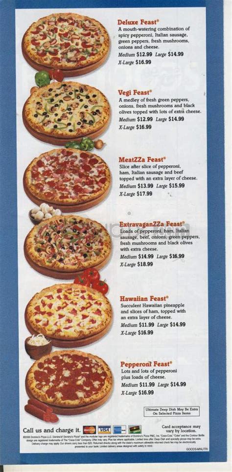 domino's pizza menu in rindge nh