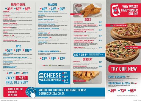 domino's pizza menu prices deals