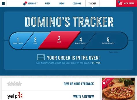 domino's pizza order tracking